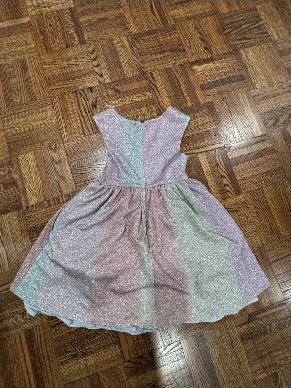 Pippa & Julie Pastel Glitter Ombre Party Dress - Pink, Lavender, Mint